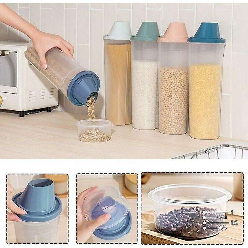famous brand Noodle Container Food Airtight Boxes Plastic Cylinder Spaghetti Pasta For Cereal Storage