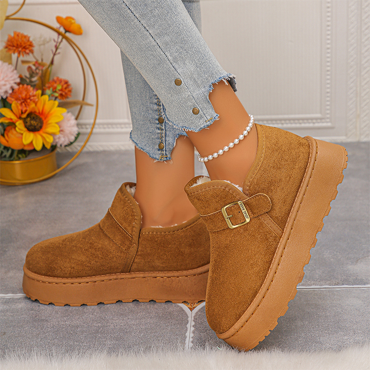 Snow boots for women - new style, thick sole, padded interior, extra thick and warm short boots