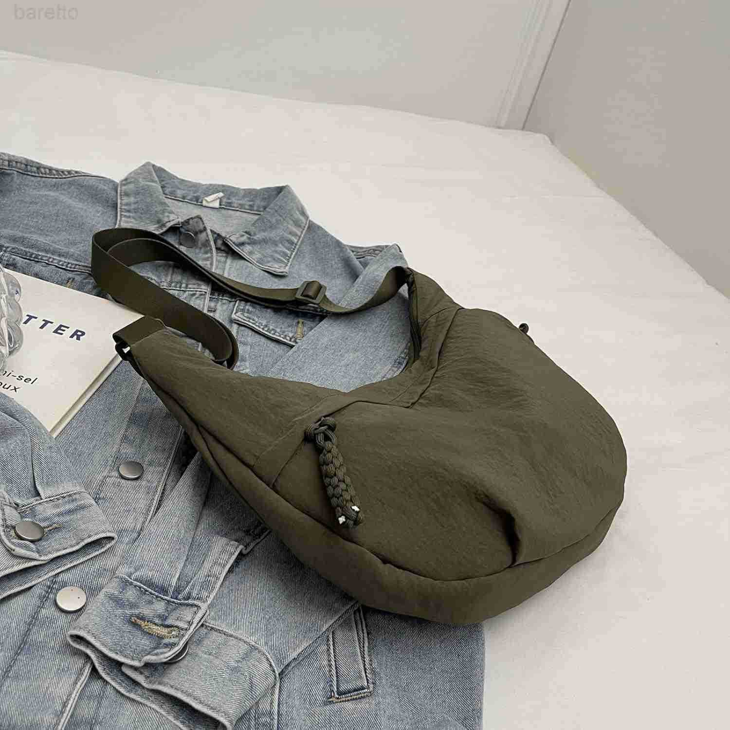 Crossbody Nylon Crescent Bag for Women Lightweight Small Hobo With 2 Pack Inner Dumpling Bag Casual M250903