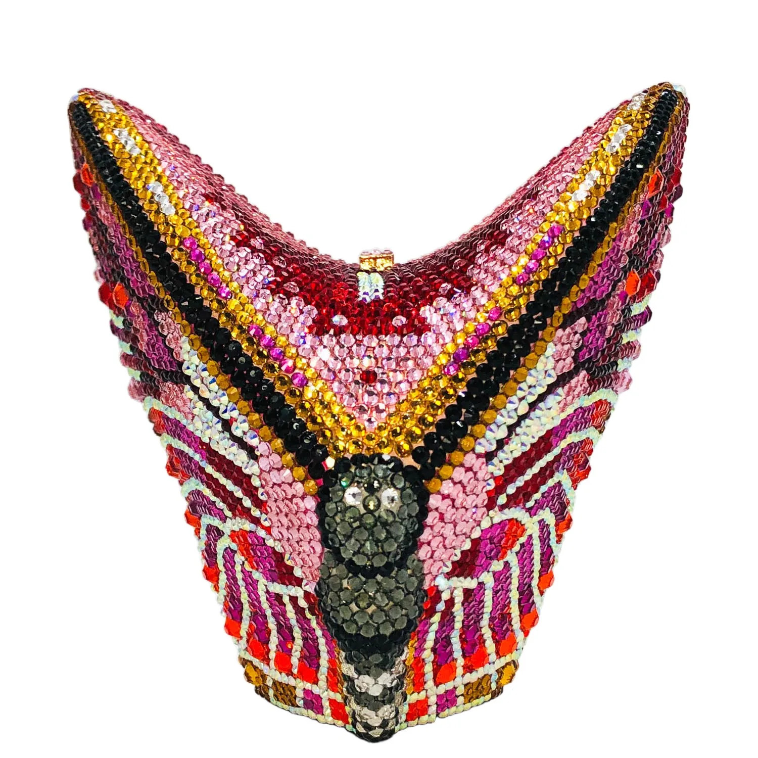 Boutique De FGG Novelty Butterfly Rhinestone Clutch Purse Handmade Women Crystal Clutch Evening Bags Party Prom Minaudiere Bag 250903