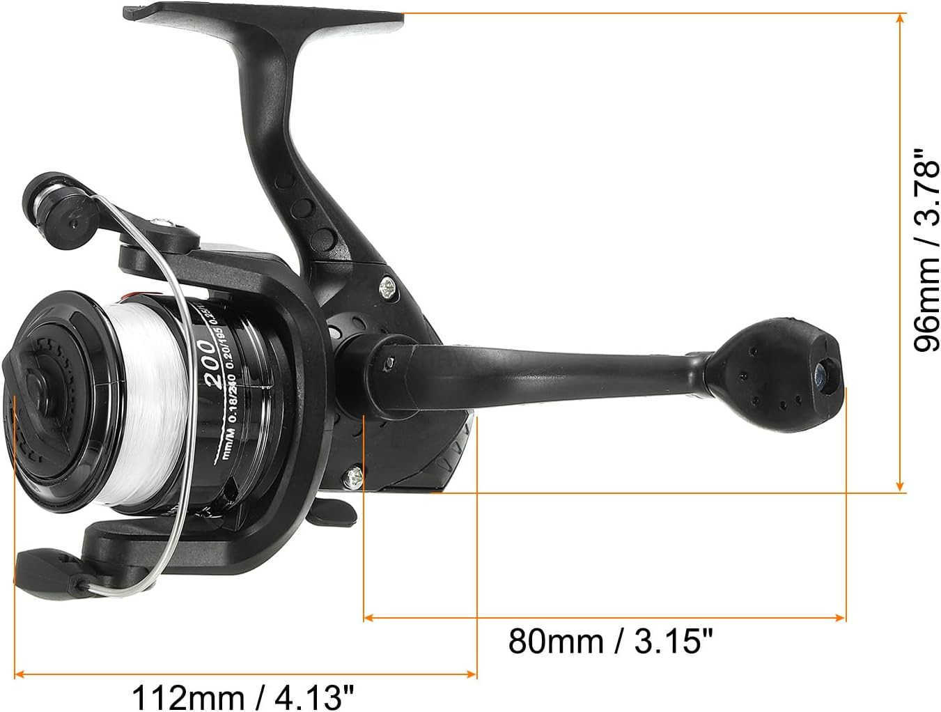 Fishing Reel LeftRight Interchangeable Handle with Fishing Lines W250904