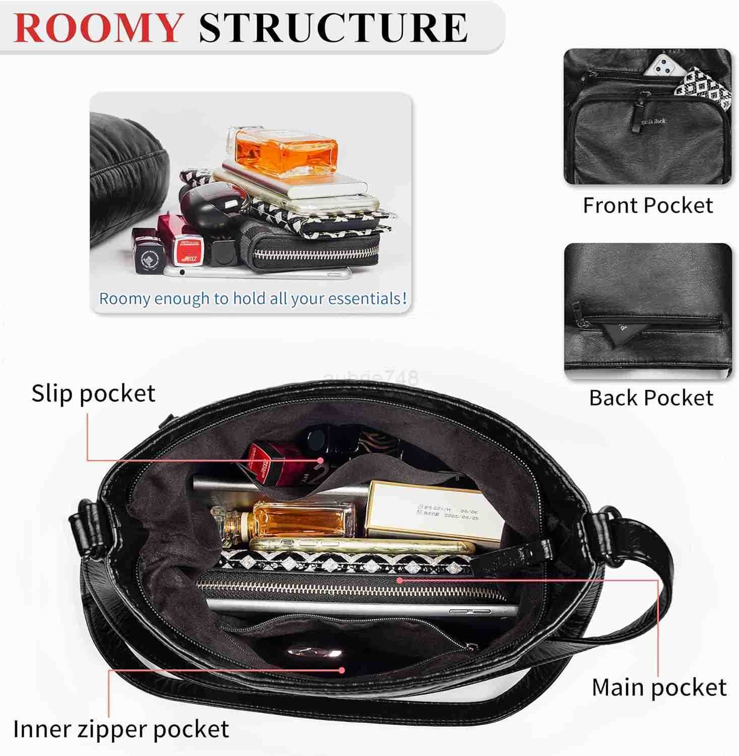 Crossbody Purses for Women Soft Vegan Leather Cross Body Handbag Lightweight Medium Shoulder Purse Travel Casual Bag M250904