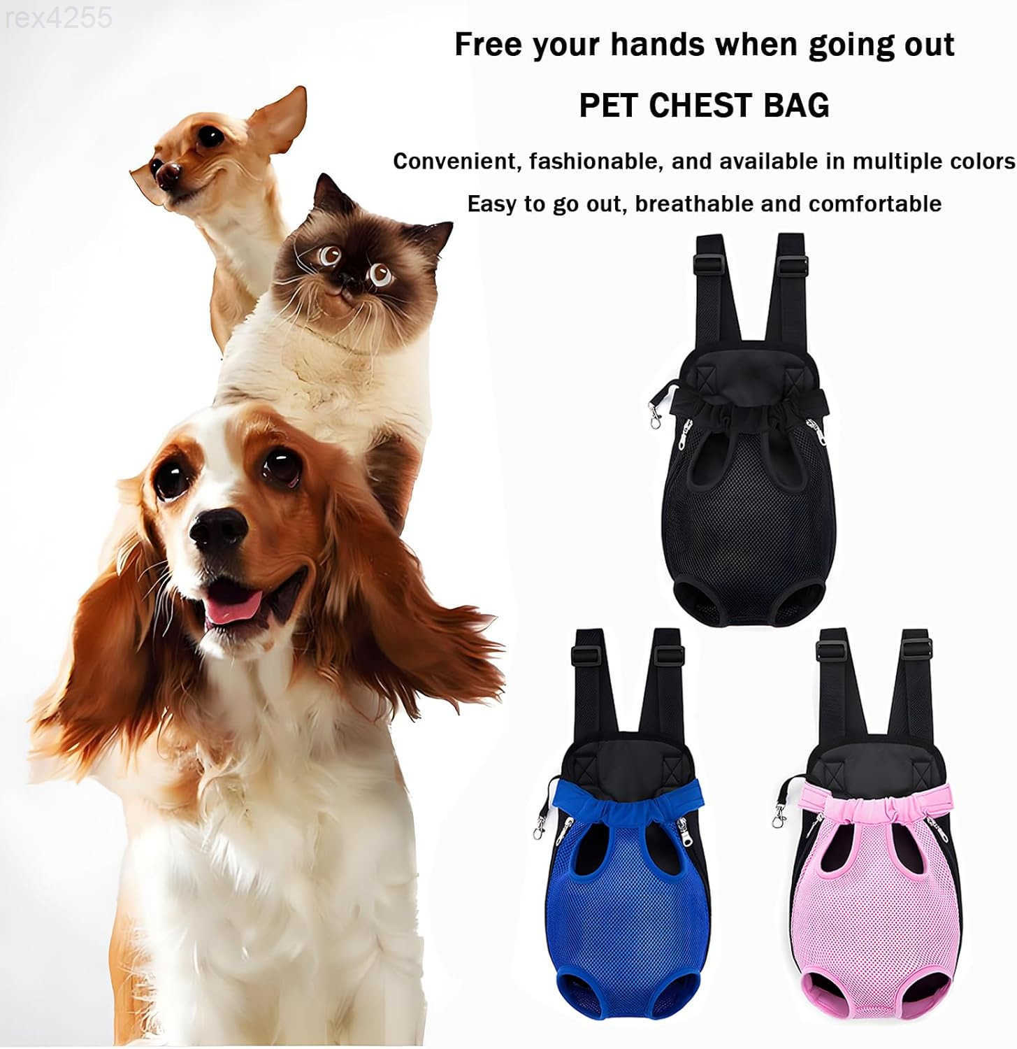 Pet Carrier Backpack Adjustable Pet Front Carriers for Small Medium Dogs Cats 518 Lbs Legs Out Dog Cat Carrier Backpack for HikingCampingTravelingCycl
