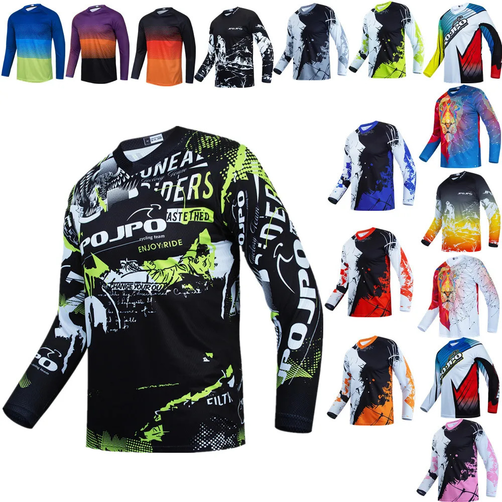 Motocross Jersey Youth Dirt Bike Jersey Kids bmx Shirt Off Road mtb Jersey Boys Motocycle Shirt Enduro DH MX Jersey Cycling Tops 250903