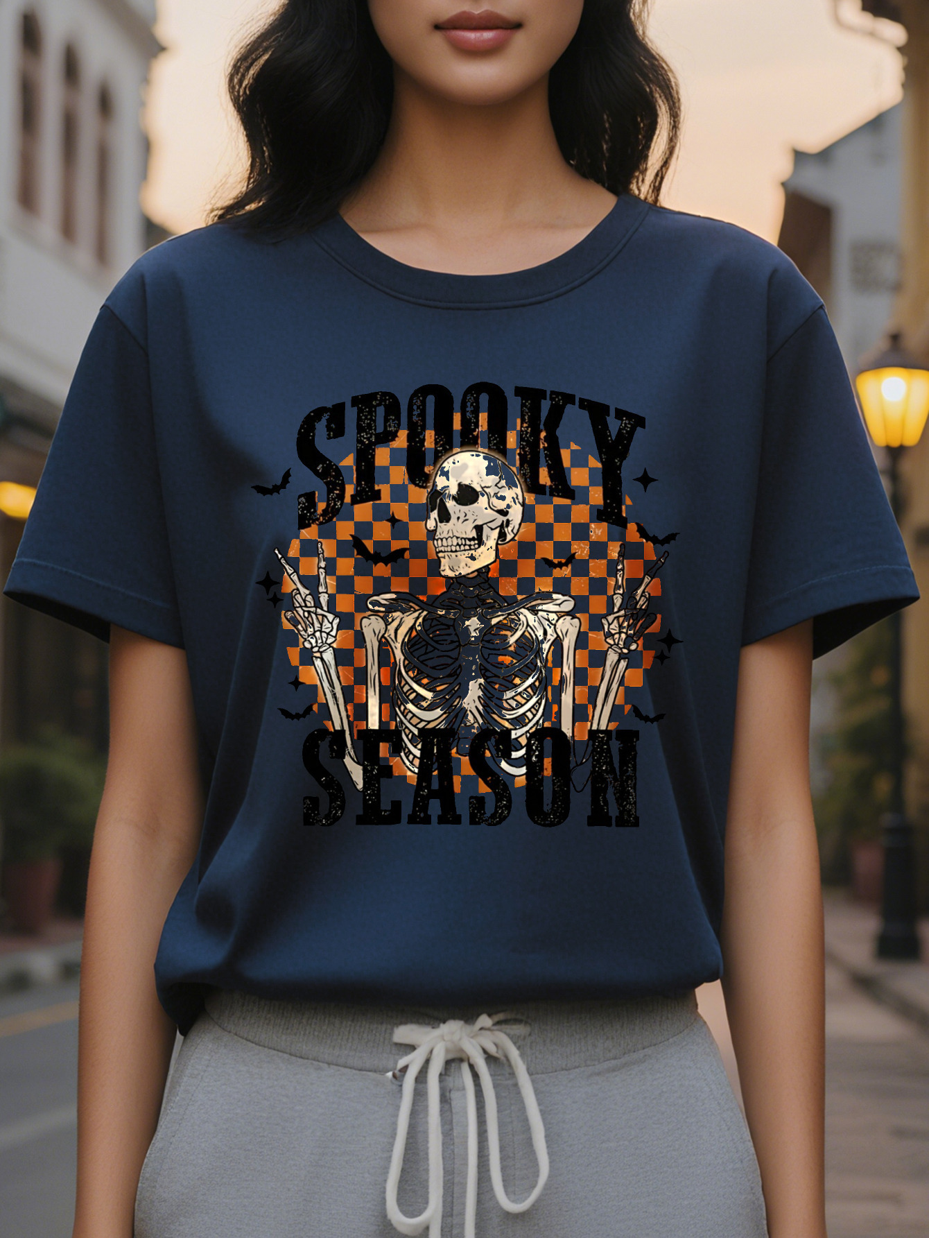 Holiday Orientation million Holy Festival European and American Fashion Letter Print T-shirt Women's Clothing 2cd09