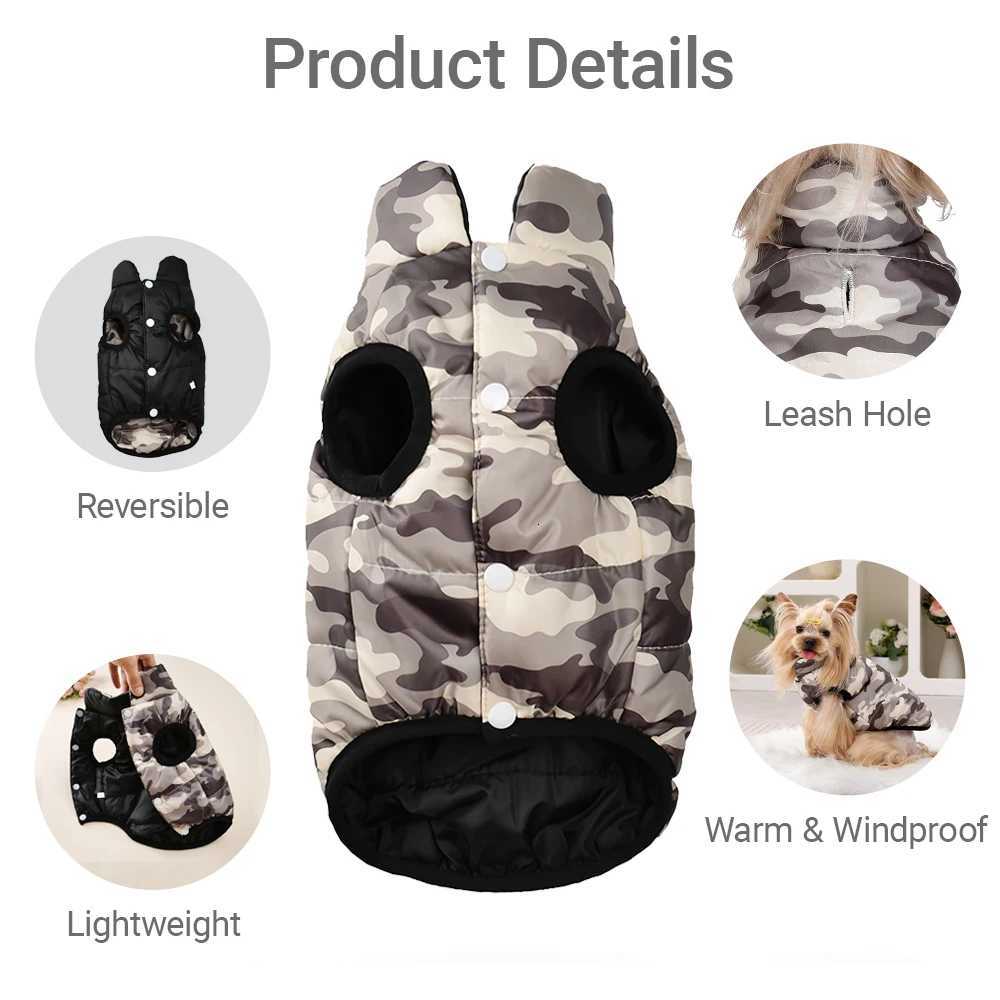 Winter Warm Dog Clothes Waterproof Windproof Pet et Coat For Small Medium Dogs Cats Camouflage Print Chihuahua Pug Outfits W250904
