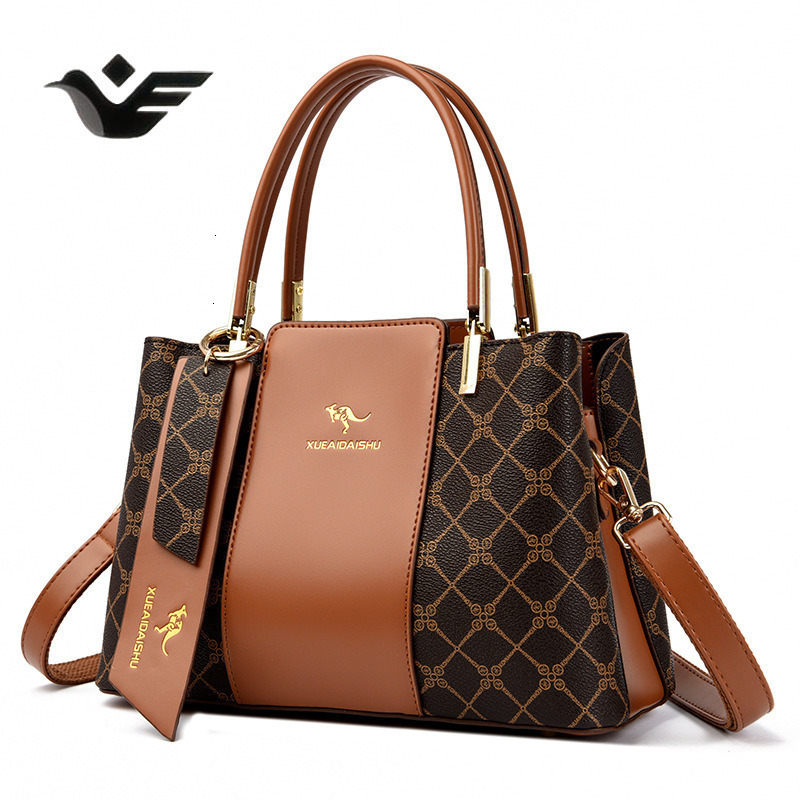 Feiyan Free Shipping New Designer Luxury Shopping Kangaroo Soft Leather Single Shoulder Crossbody Women's Handbag Patchwork Color Block Vintage B