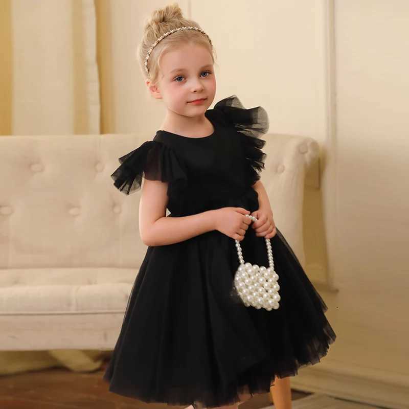 3-10 Girls Sleeveless Dress Children Simple Princess Dress Girls Summer Short Dress Event Performance Birthday Party Dresses Z250904