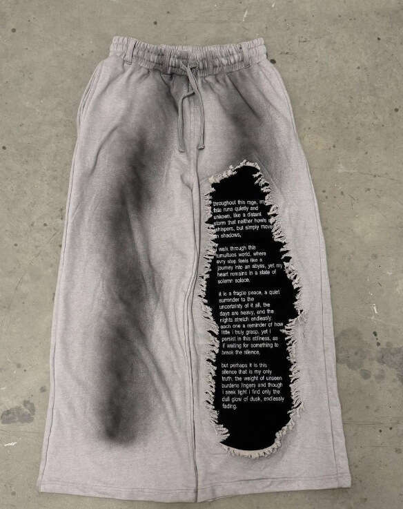 New Style Sports Plus Size Letter Print Patchwork Casual Loose Sweatpants Trendy Printed Joggers