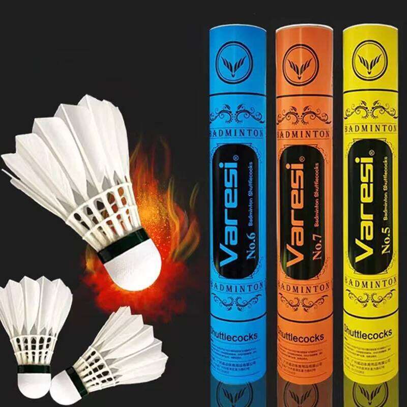 Original Class B Duck Feathered Shuttles 12Pcs Durable Feather Badminton Speed 77 76 For Indoor Outdoor Training
