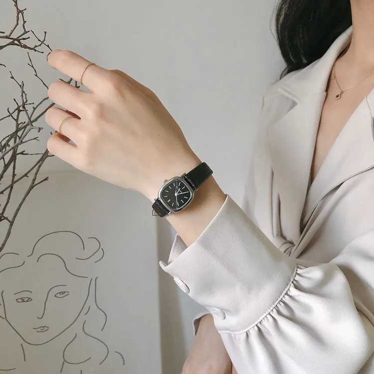 Wens Simple Vintage Watches Retro Brown Dial Wristwatch Leather Strap Wrist Watch High Quality Ladies Casual Bracelet Relojes X2509041