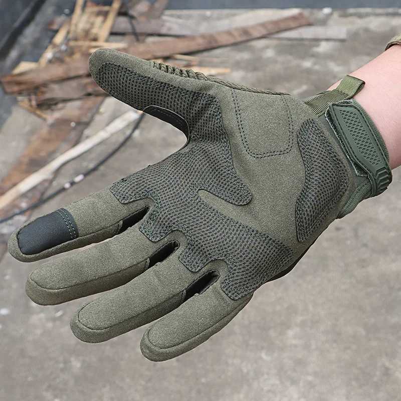 Tactical Full Finger Gloves Men Touch Screen Airsoft Combat Paintball Shooting Hard Shell Bicyc Driving Cycling Cam GloveXJ250904