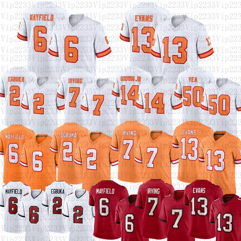 2025 New Baker Mayfield Tom Brady 13 Mike Evans Football Jersey Bucky Irving Emeka Egduba Godwin Jr Brooks Antoine Winfield Jr David Vita Vea Alstott Diaby Barber