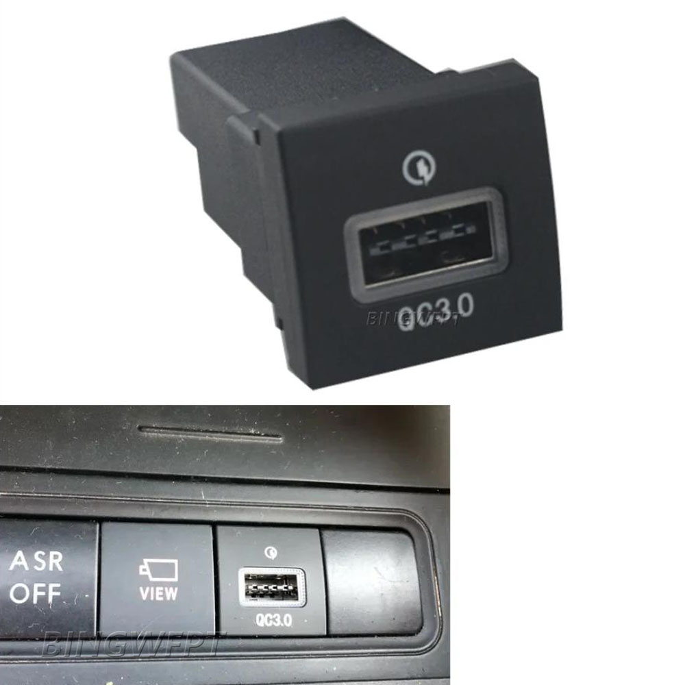 For VW Golf 6 MK6 Jetta 5 Scirocco 2006 - 2012 Car USB Charger PD Quick Charge QC3.0 Phone Charging Adapter Outlet Button