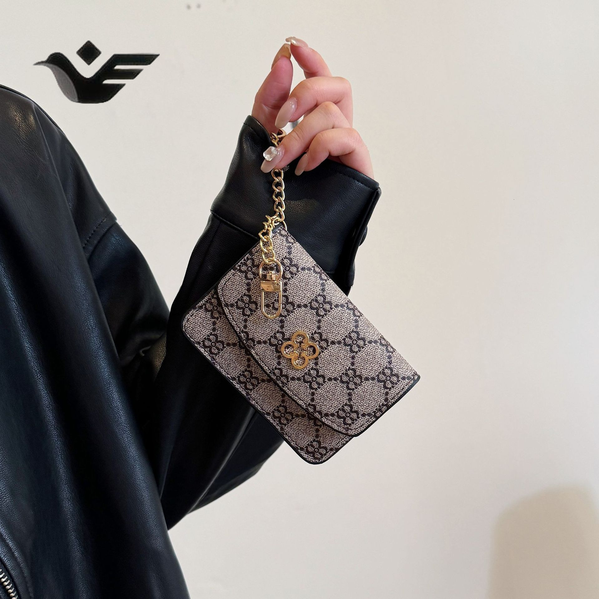 Feiyan Free Shipping New Designer Bag Luxury Shopping Bag Niche Printed Buckle Coin Purse Keychain High-end Exquisite Compact Card Holder Coin Purse A