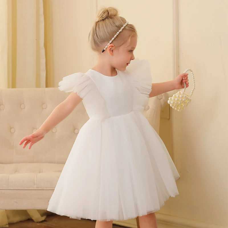 3-10 Girls Sleeveless Dress Children Simple Princess Dress Girls Summer Short Dress Event Performance Birthday Party Dresses Z250904