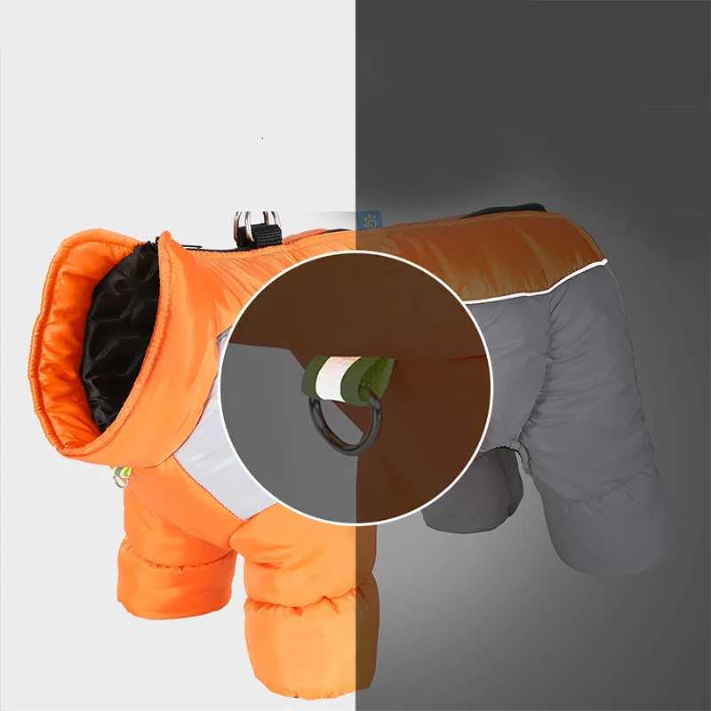 Winter Pet Warm Big Dog Cotton Clothing With Reflective Strap Waterproof Dog Jumpsuit for Small Medium Large Dogs Clothes W250904