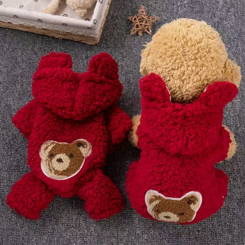 T1113 Dog Clothes Autumn and Winter Warm Pomeranian Poodle Yorkshire Terrier Small Dog Bichon Rabbit Clothes Pet Blue Cat Thickened