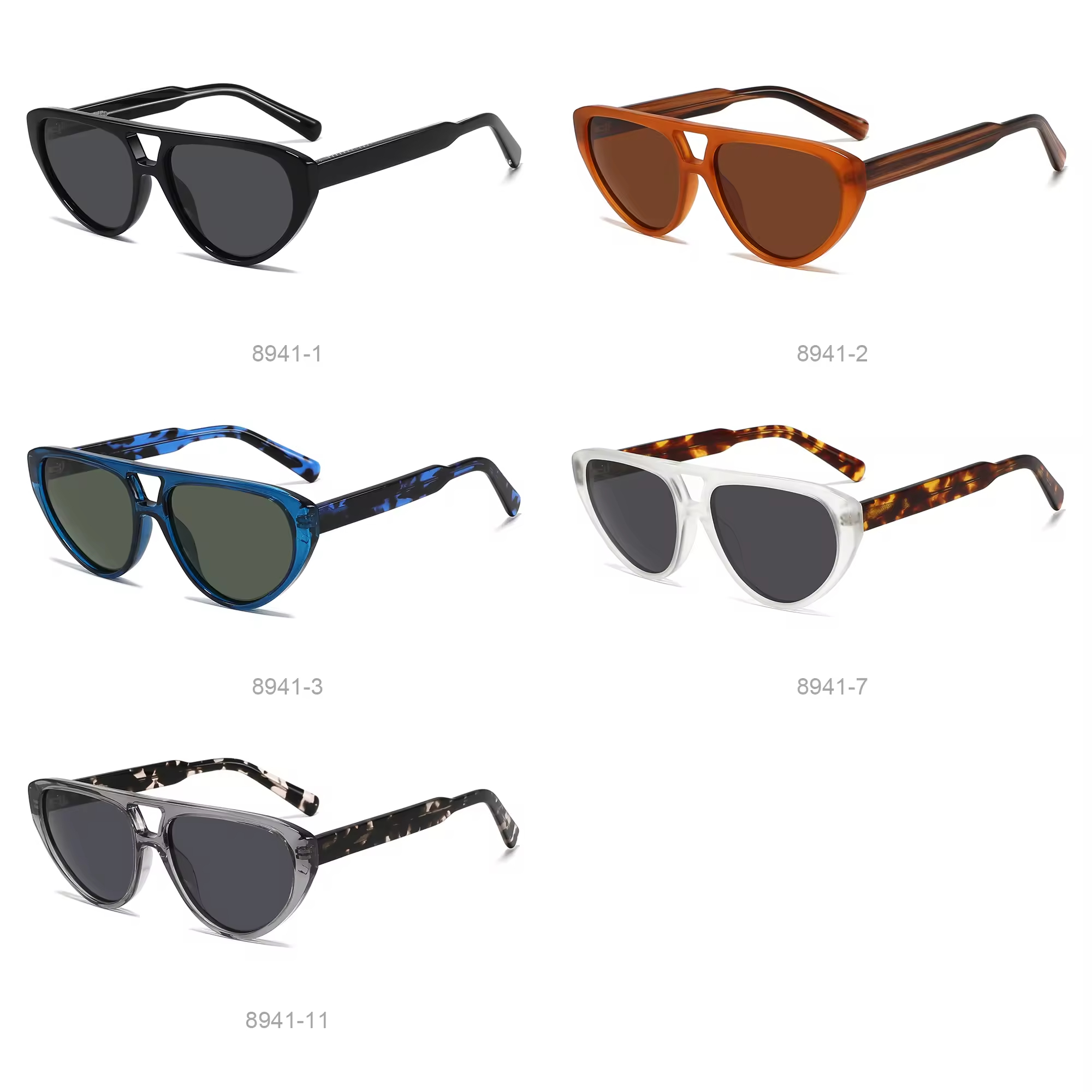 High Quality Acetate Sun Glasses Women Oval TR90 Frame Fashion Trendy Private Label Polarized Sunglasses Custom Design