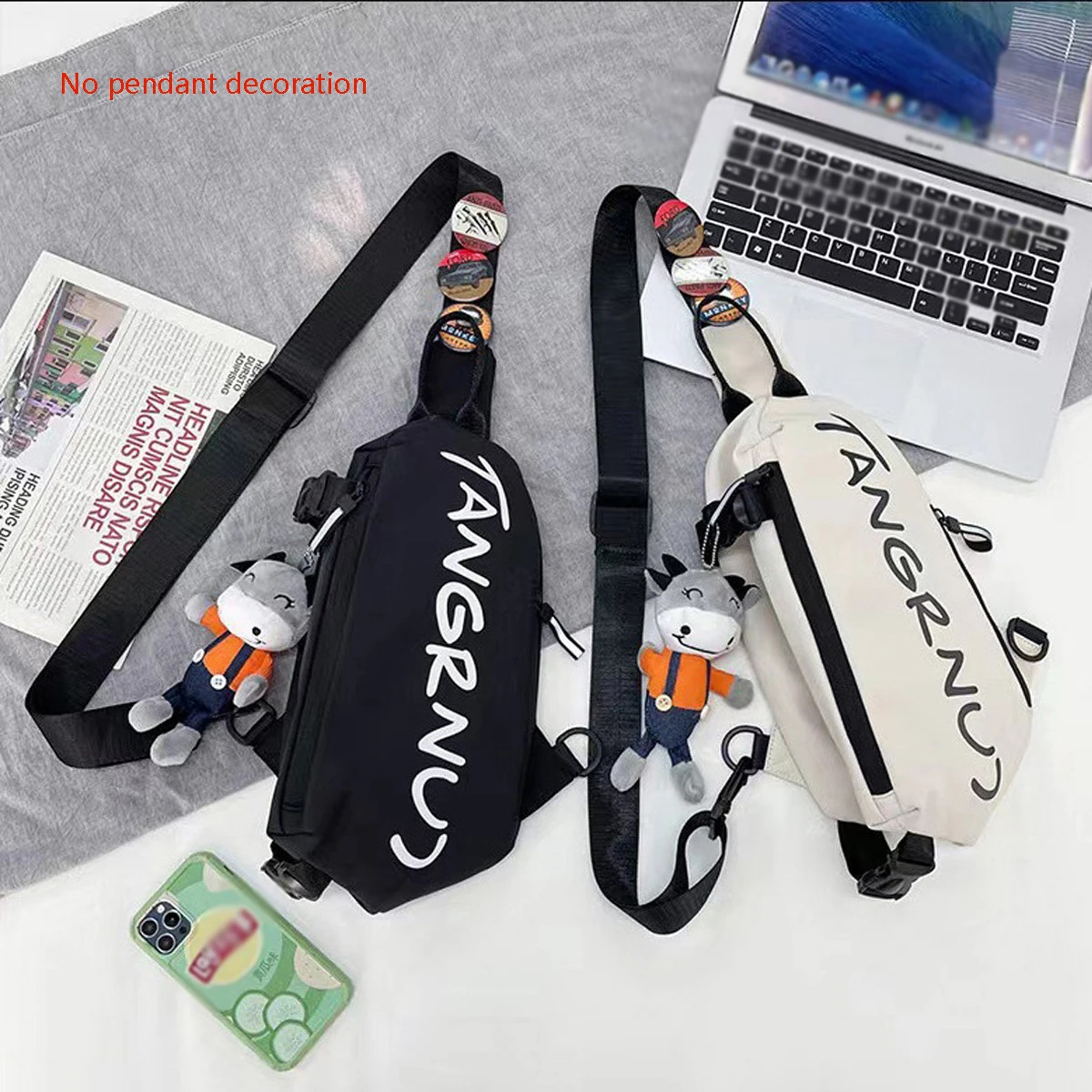 Mens and Womens Trendy Fashion Waterproof Chest Bag Sports Student Waist Bag Lightweight Couples Shoulder Bag 250903