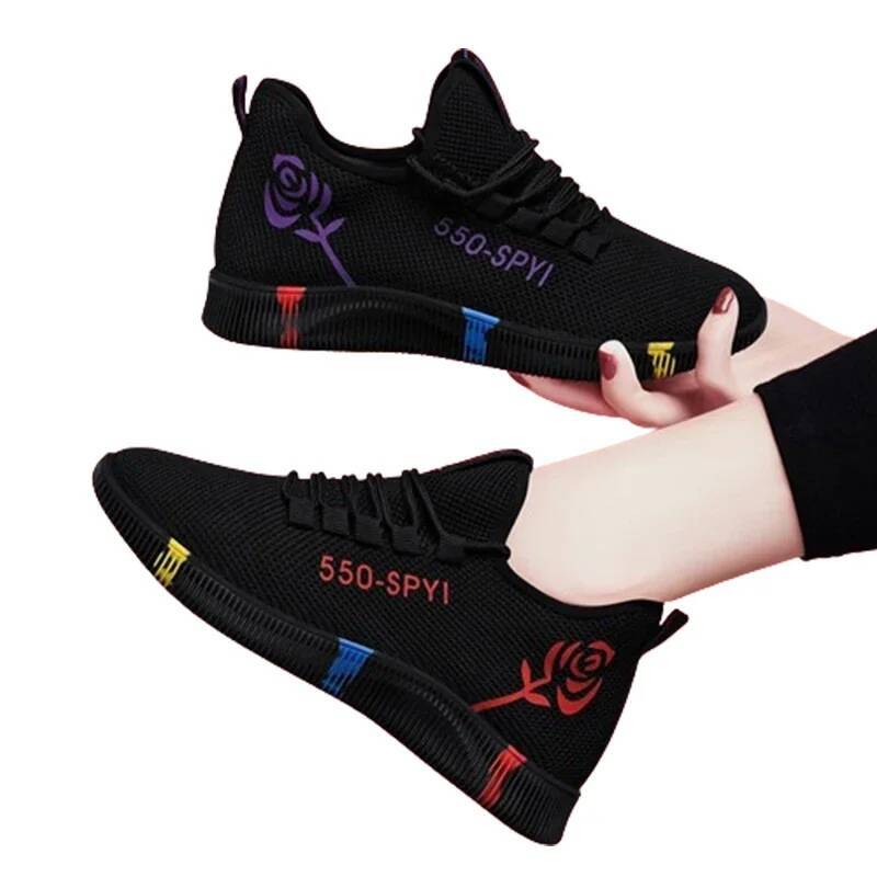 Tenis Feminino 2024 Women Running Air Mesh Light Soft Sneakers Female Flats Platform Lace Up Casual Shoes Basket Femme ddmysaturn