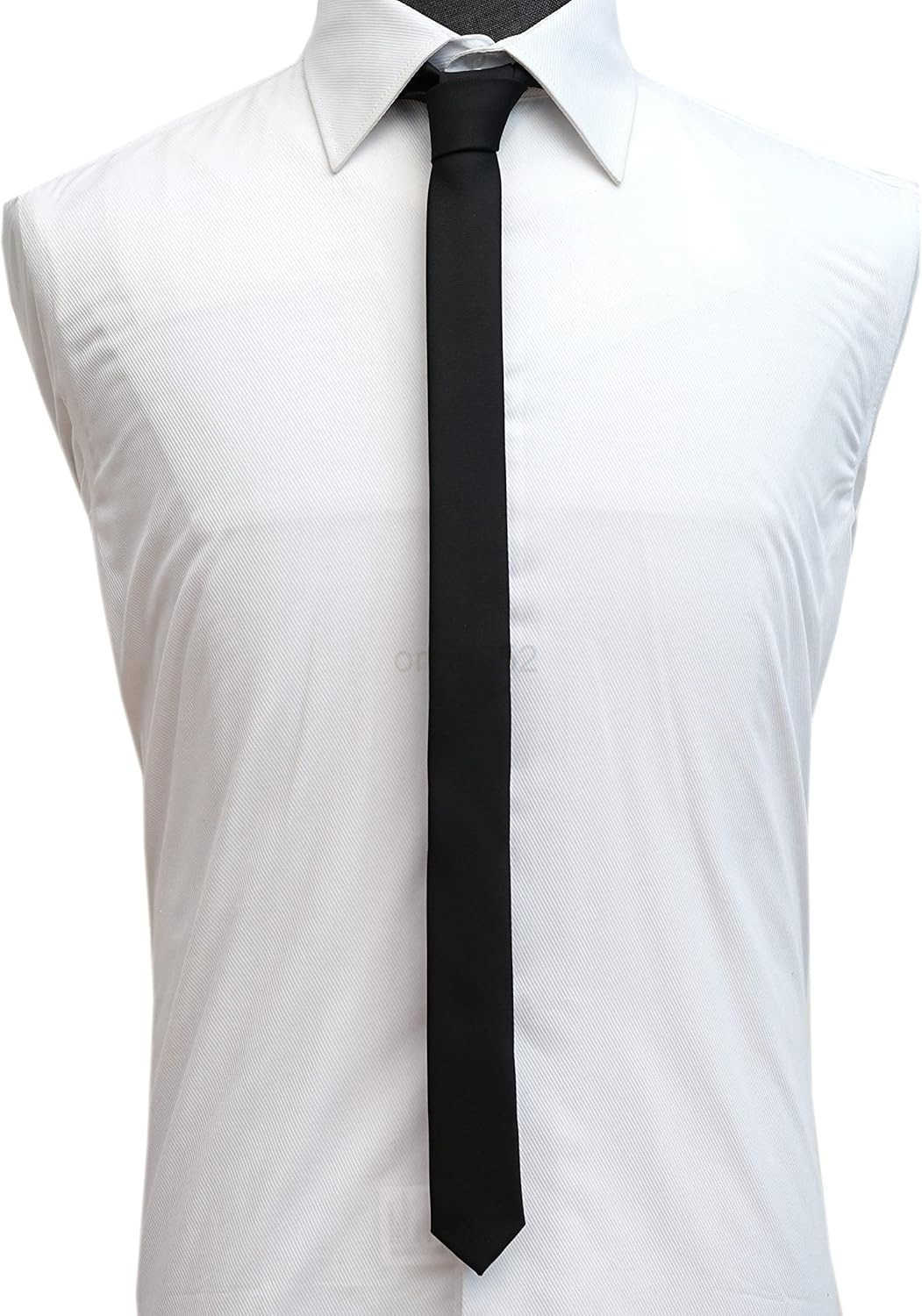 Ties for Men Solid Slim Retro Ties Basic Colors Ultra Thin Ties Pack of 4 or 2W250904