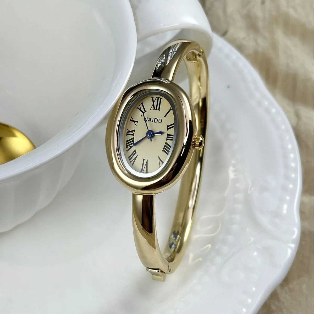 Simple Oval Wen Quartz Watch Luxury Ran Numerals Reloj Vintage Clock Ladies Stainless Steel Orologio Gold Sliver Wristwatch X250904