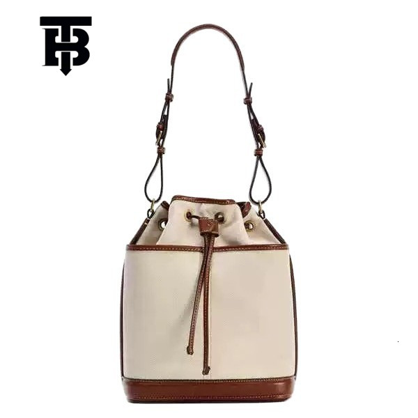 TB BHULAMTE Z Brand Cross-border Bucket Bag 2025 Autumn Winter New Denim Patchwork PU Shoulder Bag Foreign Trade High Designer S Bag Capacity Bag