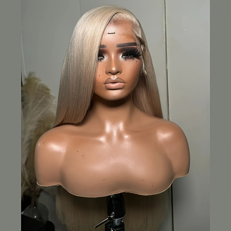 Ash Blonde Wig Straight Lace Frontal Wig Human Hair 13x4 HD Lace Front Wig Natural Hairline Pre Plucked Glueless Wear And Go For Women