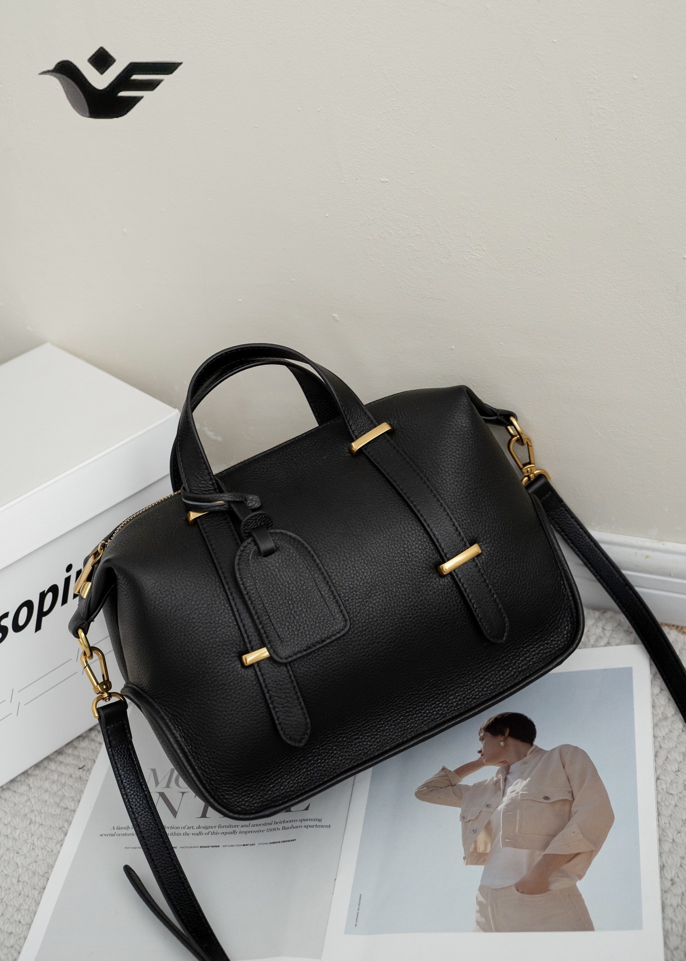 Feiyan Free Shipping New Designer Bag Luxury Shopping Bag Genuine Leather Women's Handbag Versatile Shoulder Crossbody Bag Light Luxury Large Cap