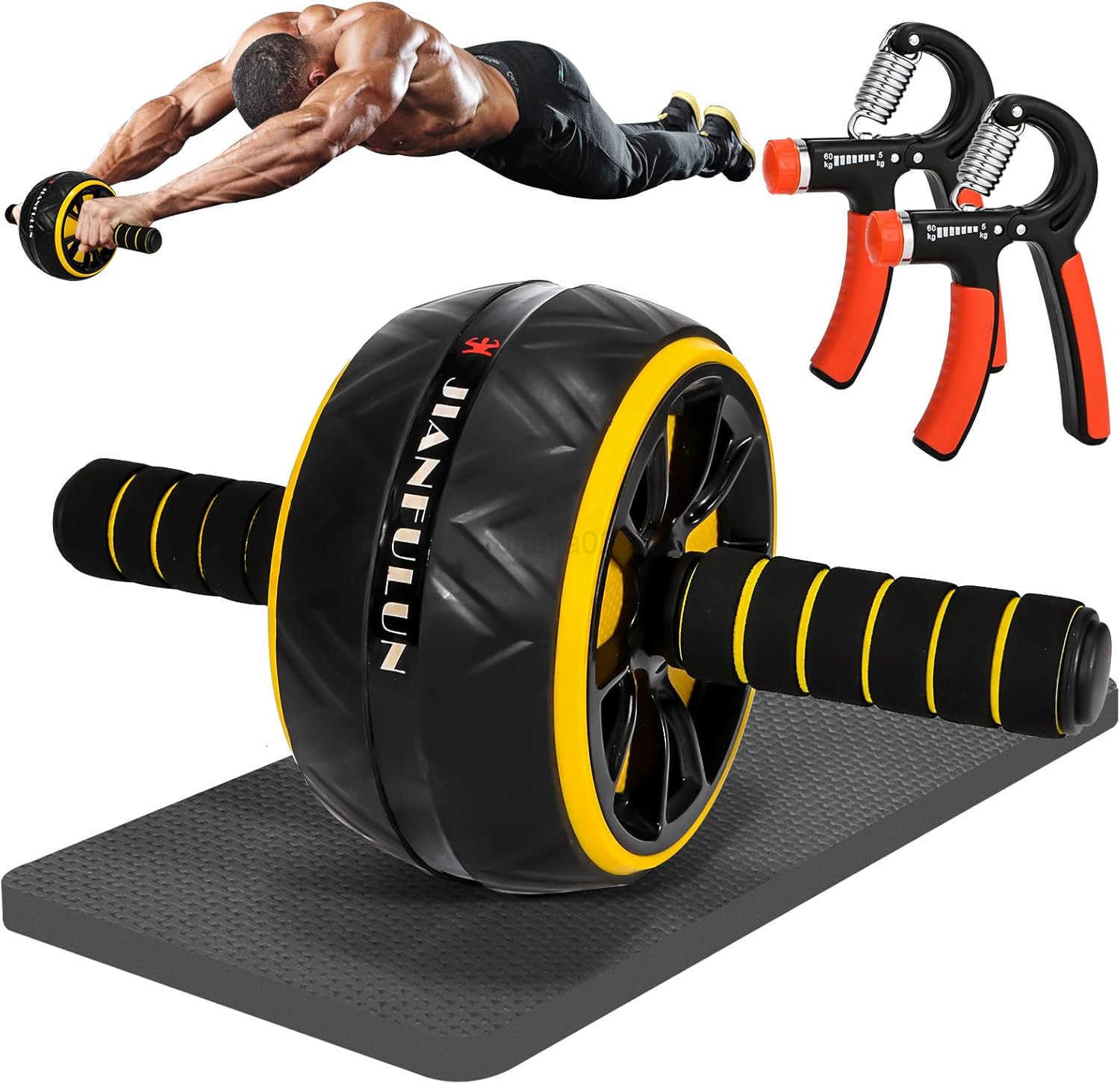 Ab Roller for Abs Workout Ab Roller Wheel Exercise Equipment for Core Workout Ab Wheel Roller for Home Gym Ab Workout Equipment for Abdominal Exercise