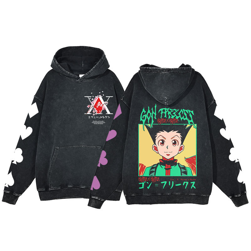 Hunter X Hunter Anime Fall/Winter New Arrival Hoodie Printed Harajuku Washed Hooded Sweatshirt - VT2747