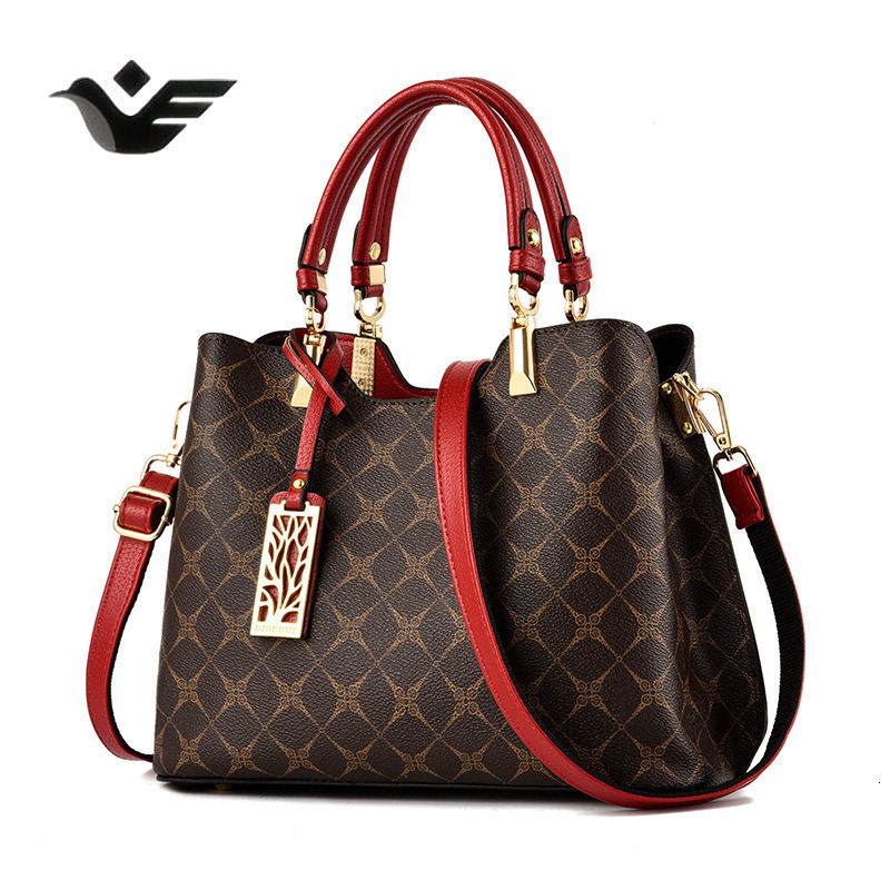 Feiyan Free Shipping New Designer Bag Luxury Shopping Bag Tote Bag For Women Printed Old Flower Ladies Shoulder Handbag Bag Old Flower Donkey Home Sam