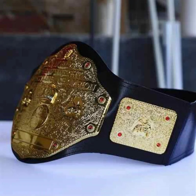 World Heavyweight Champion Belt Mask Cosplay Prop Gold Wrestling Waist Title Gladiator Waistband Mascaras Halloween Party Custom 250904
