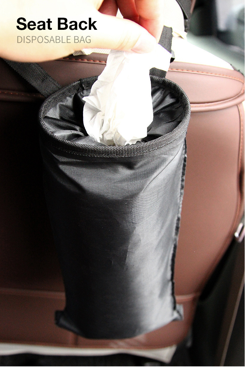 Versatile Car Trash Can & Folding Organizer: Store Accessories Efficiently Behind Seats