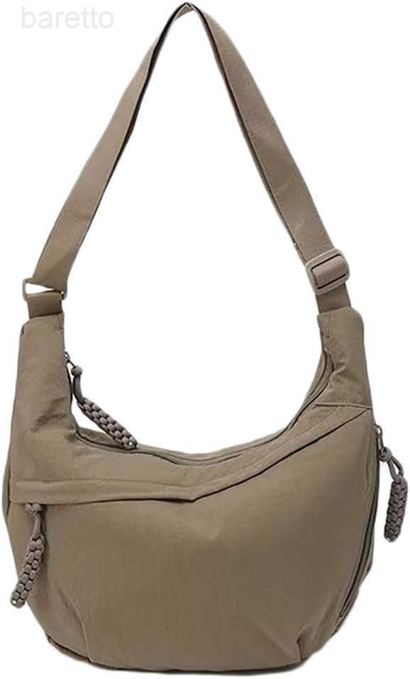 Bag for Women Men Crescent Shoulder Bag Retro Nylon Canvas Crossbody Bag Slouchy Corduroy Dumpling Bag Purse Z250909