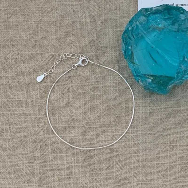 New 925 Sterling Silver Bracelet Simple Haert Bead Woman Bracelets Korean Ins Jewelry Exquisite Birtay Party Jewelry GiftXJ250904