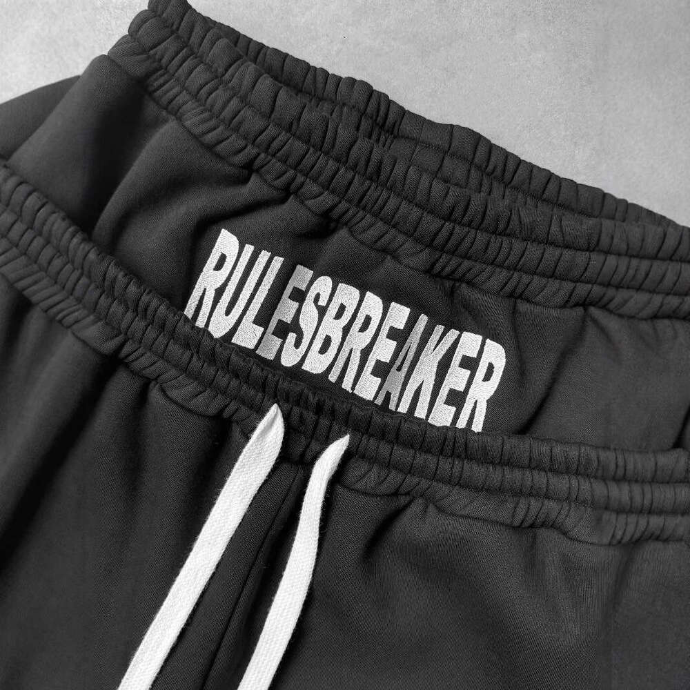 Trendy New Men's American Style Casual Street Loose Letter Embroidery Double Waistband Straight Long Pants