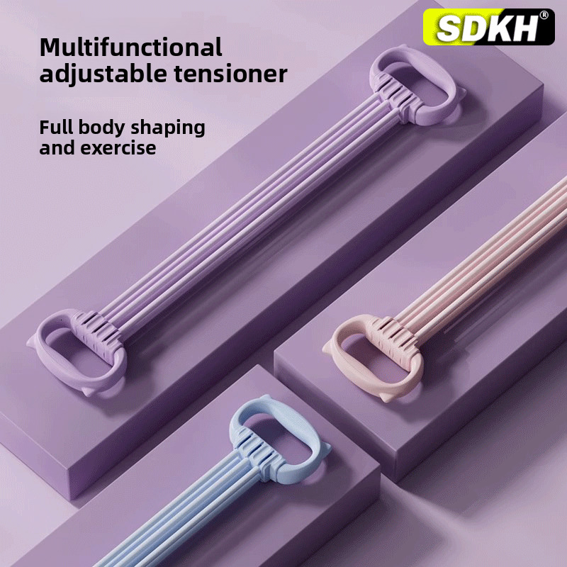 Adjustable Figure-8 Resistance Band Pull Rope Back Home Yoga Fiess Shoulder Neck Stretch Chest Expander Stretching Device