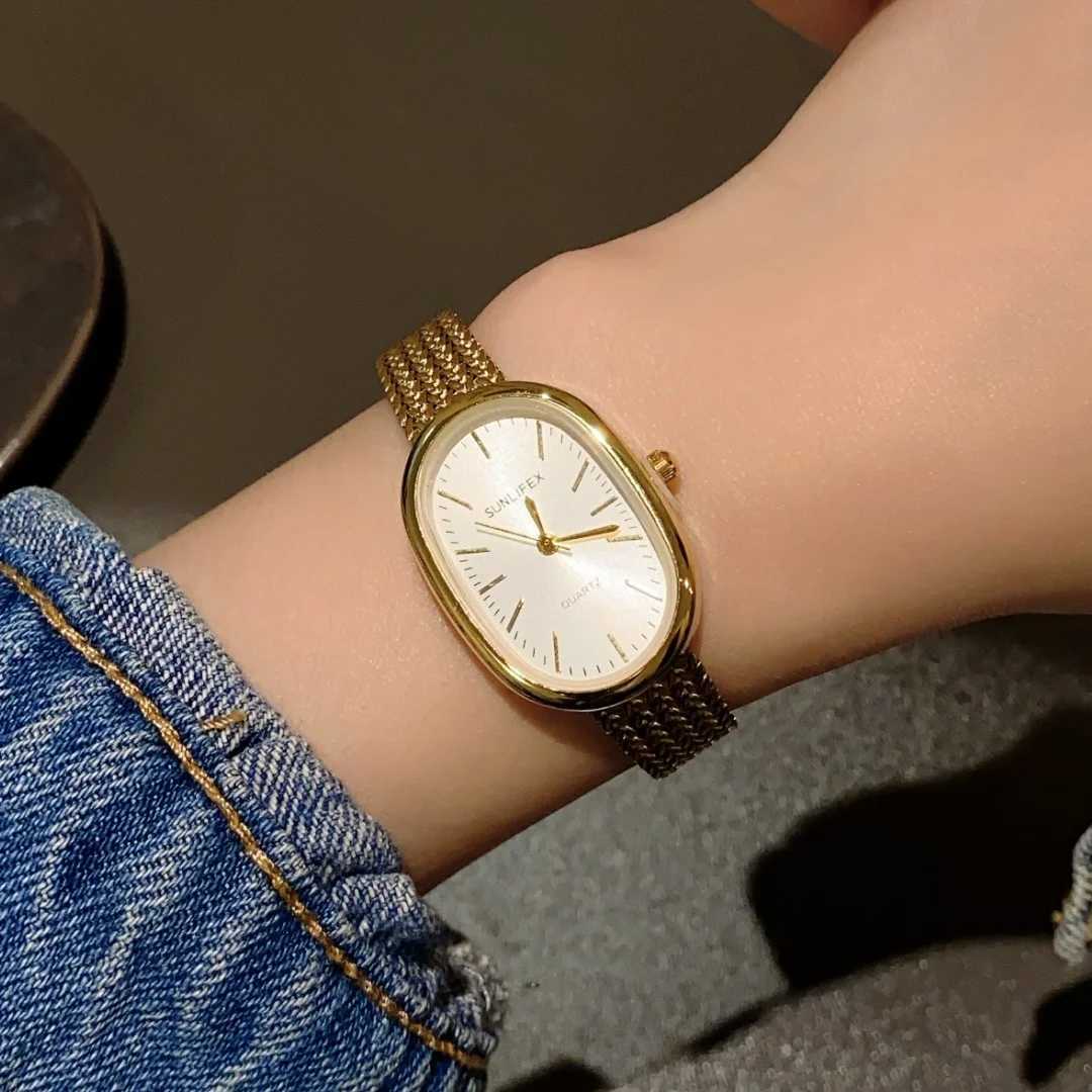 Wen Watches Fashion Ladies Quartz Watch Steel Bracelet Gold Mesh Wen Wristwatches Dress Clock Montre Femme Reloj Mujer X250904