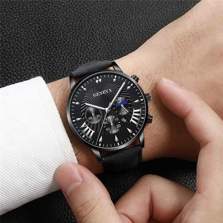 Fashion Mens Sports Watches 12PCS Set Man Business Leather Bracelet Quartz Watch Luxury Men Casual Cndar Clock Reloj Hbre X250904