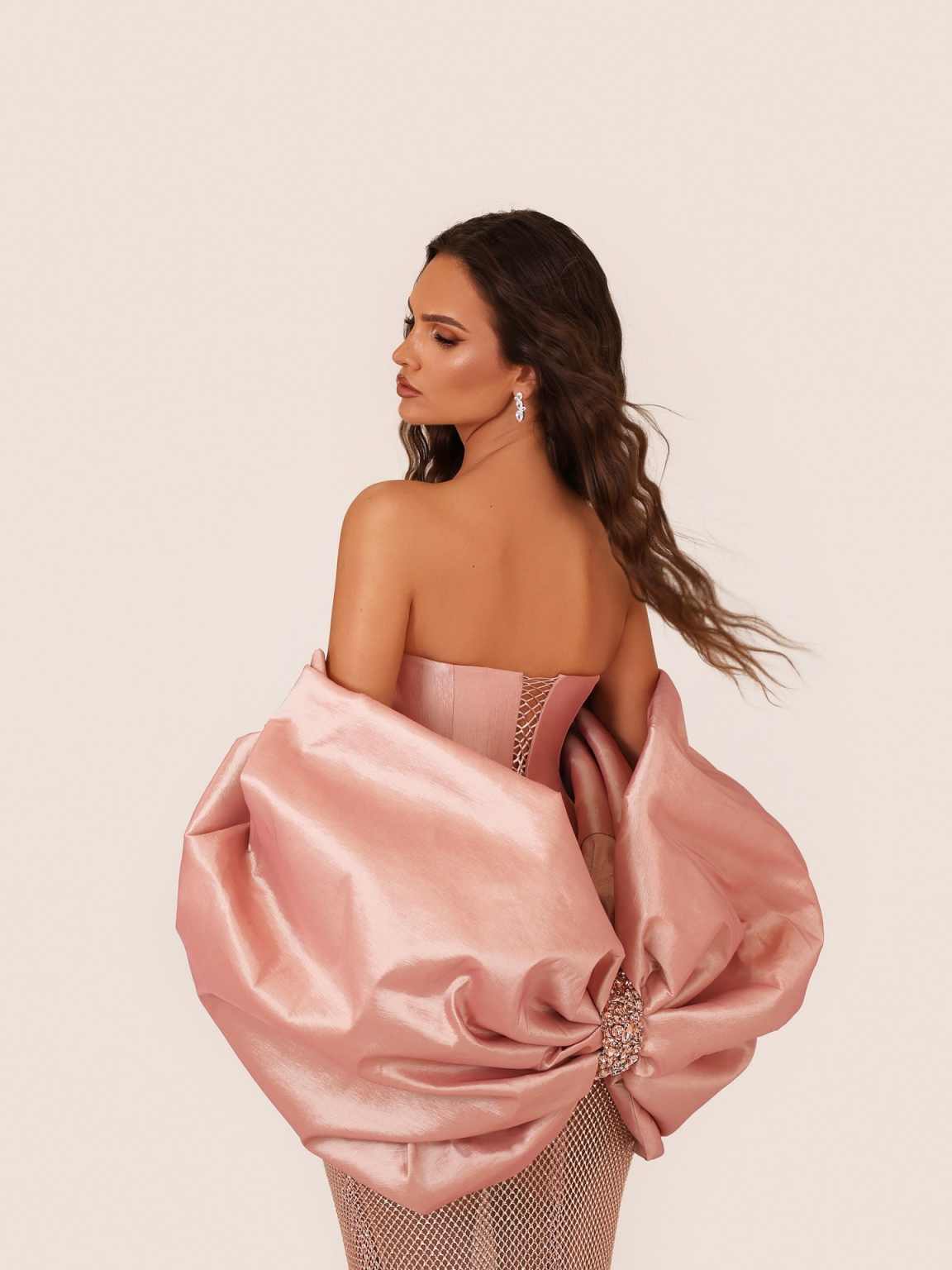 Women Prom Dress Celebrity Sexy Strapless Sequins Gold Crystal Split Maxi Long Gowns Dress Elegant Evening Party Club Vestido