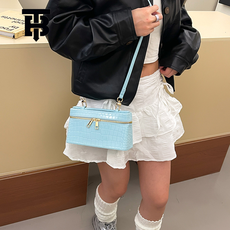 TB BHULAMTE High-end Handbag for Women 2025 New Autumn Winter Crocodile Pattern Box Bag Designer s bag Fashion Versatile Commuter Small Square Bag