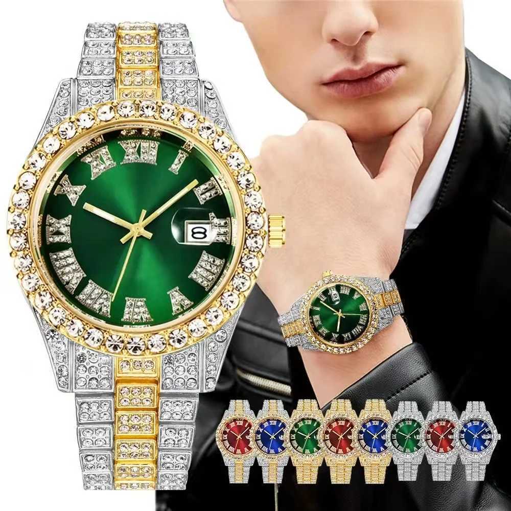 High quality luxury fashion highend Mantianxing diamond steel belt Mens quartz watch Boy business sports clock retro X250904