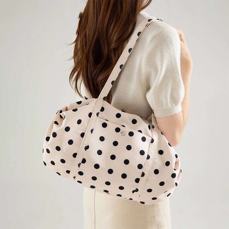 Korean Polka Dot Design Women Tote Bags 2025 New Large Capacity Commuter Shoulder Bag Female Travel Handbagsluxury bag tote bag