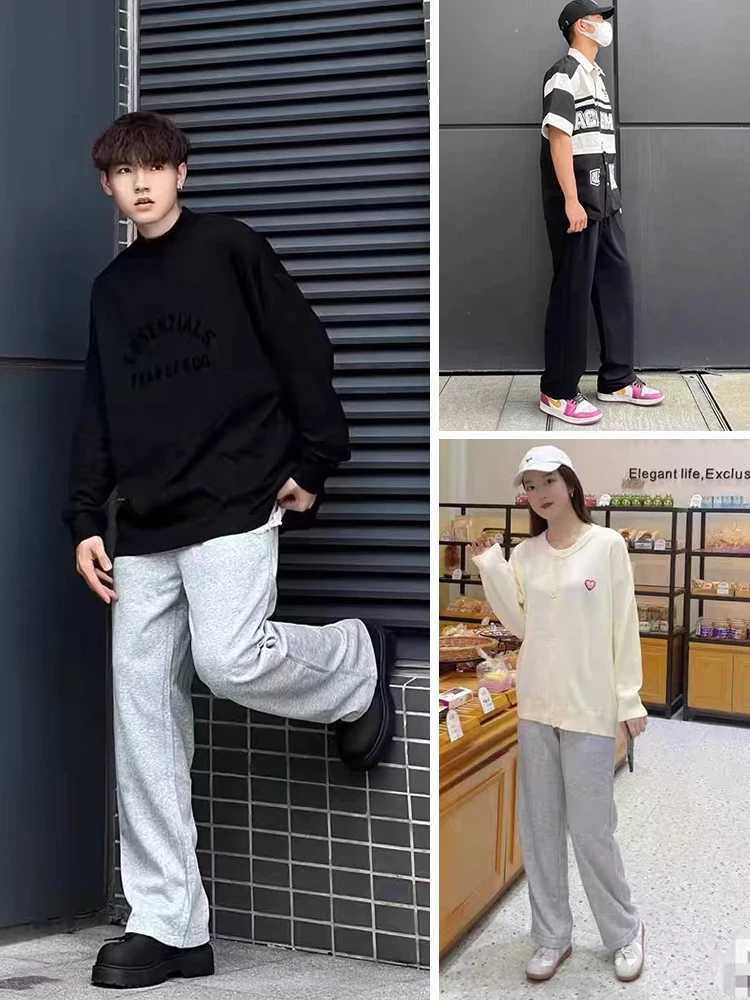 Mens Summer Sport Pants Lightweight Cotton Straight Leg Sweatpants MenWomen Unisex Couples Loose Fit Gym TrousersXJ250904