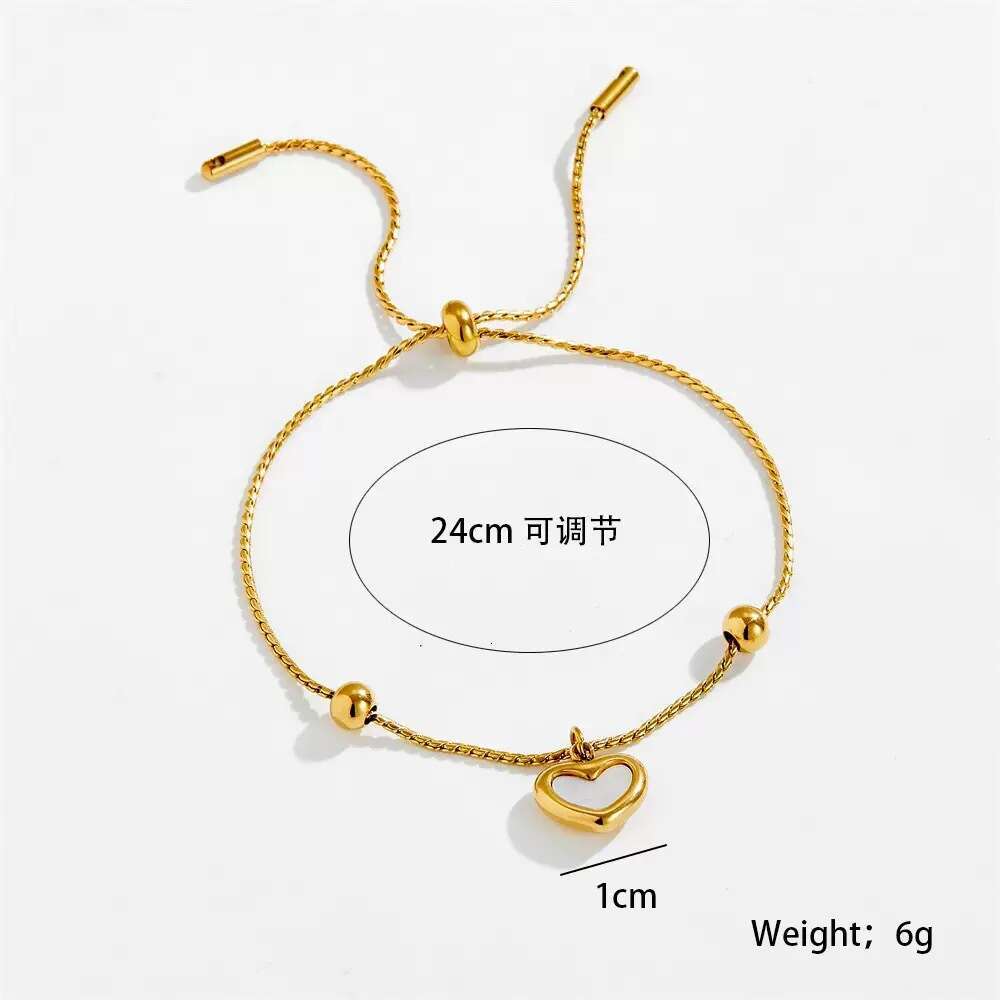 Shell Heart Necklace for Women Summer Light Niche Simple Minimalist Style Heart-shaped Collarbone Chain Versatile Accessories Set