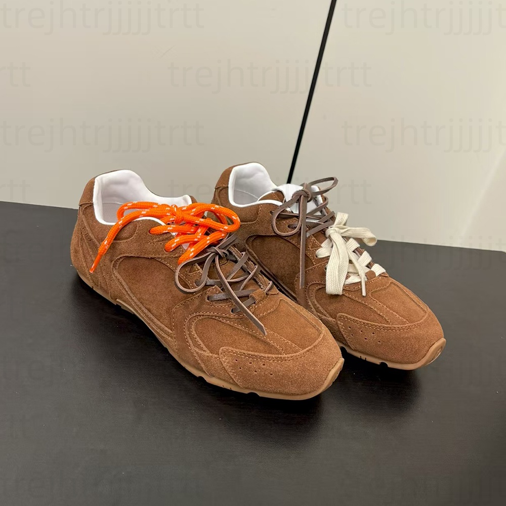 New Flat Casual Shoes loafer mule Women Round Toe Lace Up Luxury Men Shoes Running Couple Designer Shoes Cow Suede Unisex Sneakers Outdoor Sports and Leisure Shoes