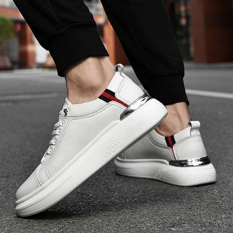 5001 Man White Sneakers Men Elevator Height Increase Insole 6cm Sports Plus Size 37-43 ddmysaturn