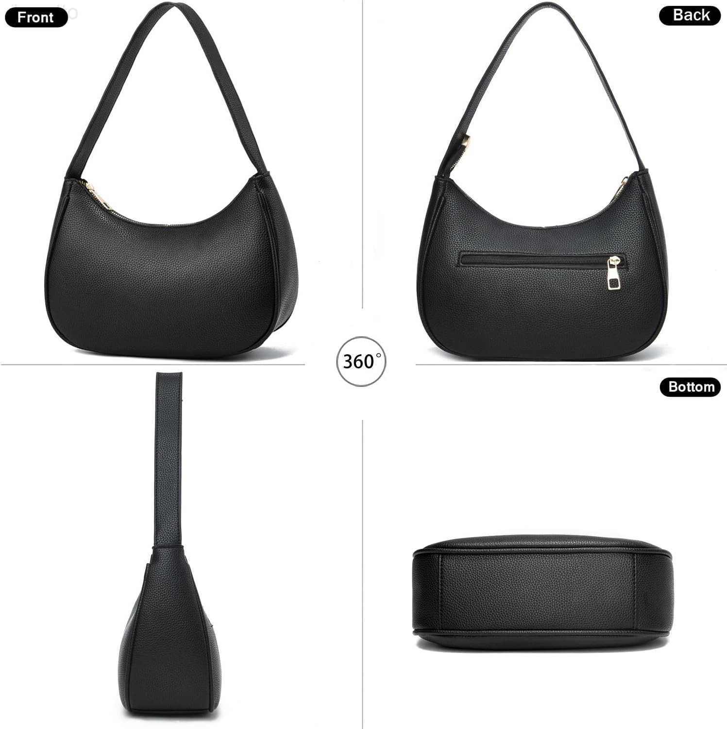 Crescent Shoulder Bags for Women Small Shoulder Purse Handbag Retro Classic Clutch Hobo Tote Bag Underarm Purse M250903